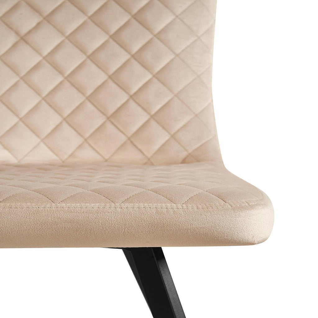 Phillipa Dining Chair - Available in Grey Soft Velvet & Champagne Soft Velvet