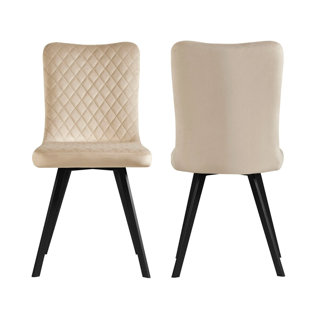 Phillipa Dining Chair - Available in Grey Soft Velvet & Champagne Soft Velvet