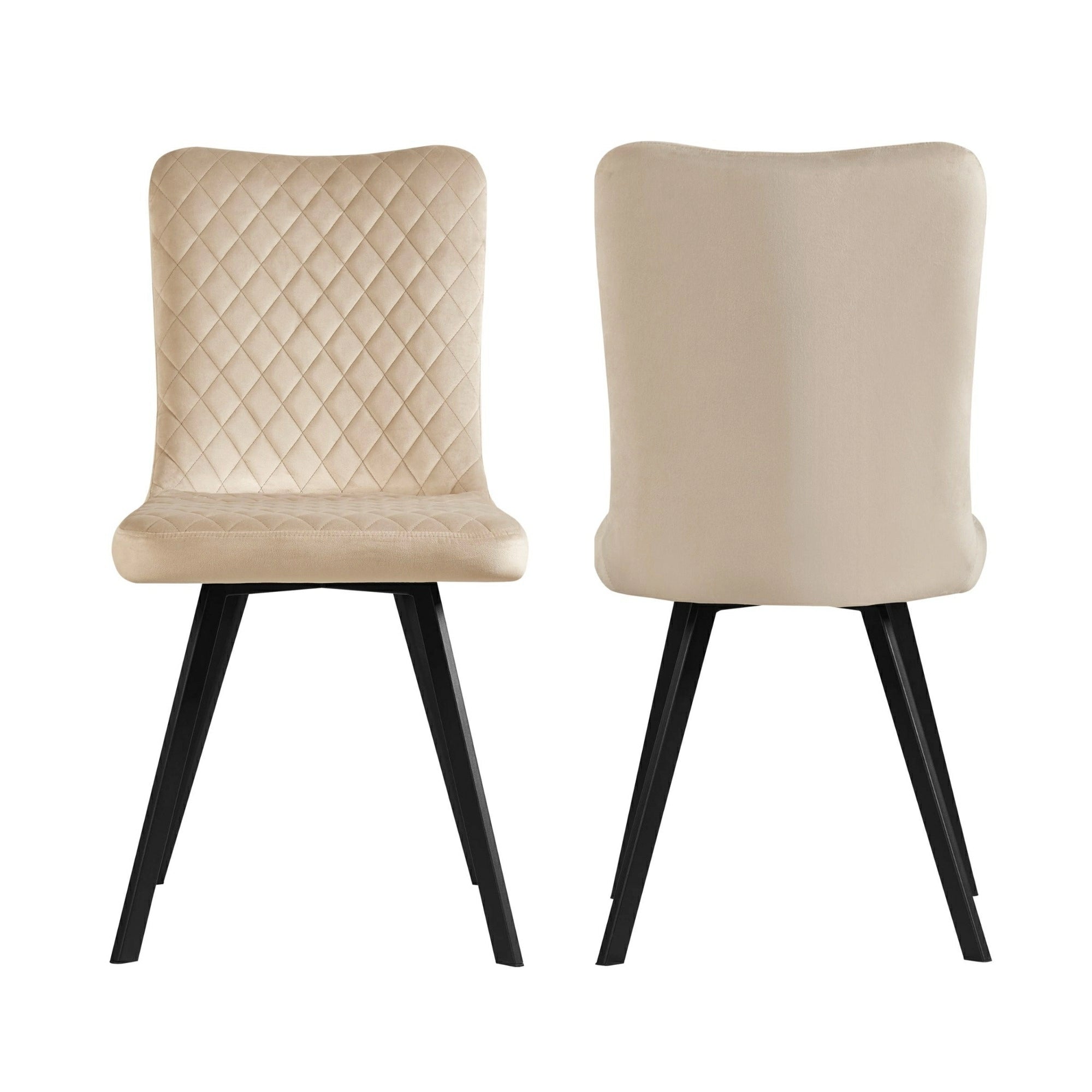 Phillipa Dining Chair - Available in Grey Soft Velvet & Champagne Soft Velvet