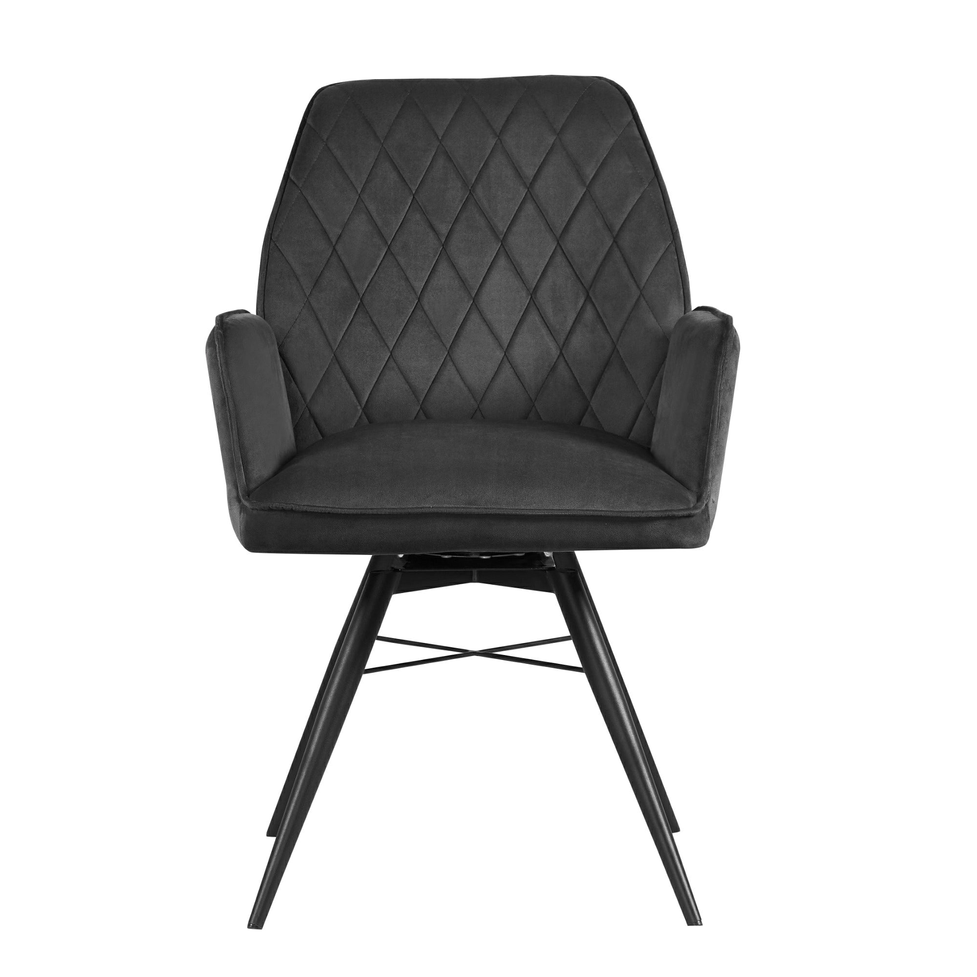 Angelo Velvet Swivel Dining Chair - Available in Burnt Orange Soft Velvet