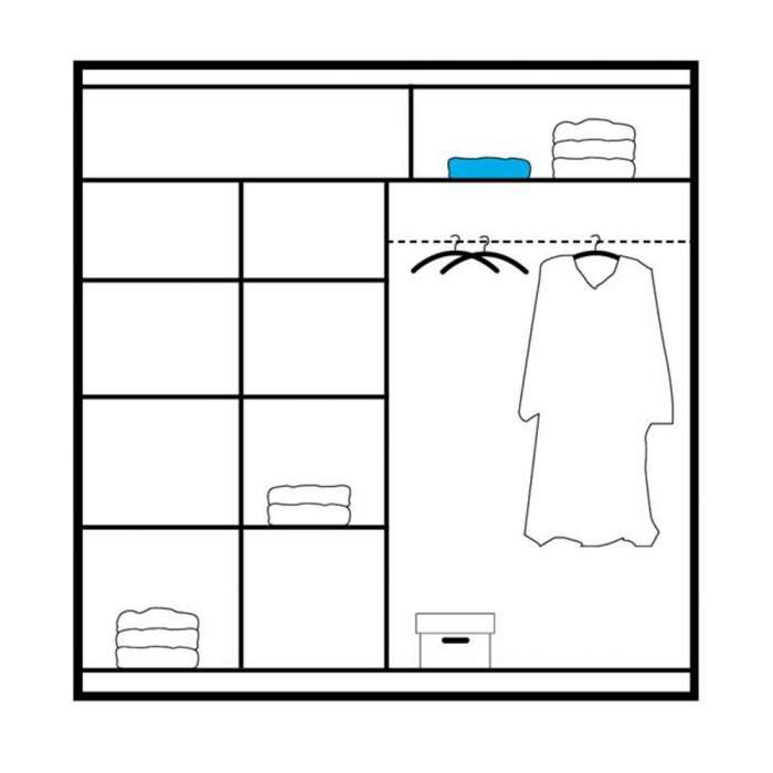 NOTSERP Grey Glass Wardrobe