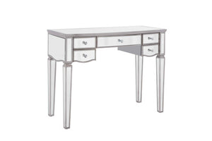 Elysee 5 Drawer Dressing Table - Glass Mirrored