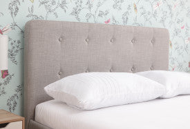 Ashbourne Light Bed Stead Light Grey - Available in Single, Double, & KingSize
