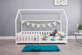 White Wooden Explorer Playhouse With Rails - Single Bed