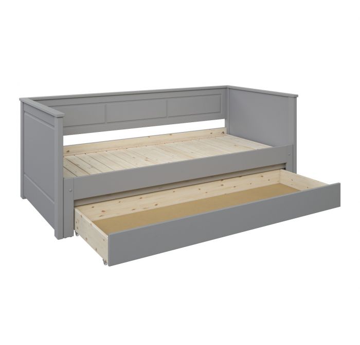 Erika Solid Wood Guest Bed & Mattress Bundle - Available in White or Grey
