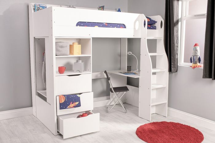 Cosmic Storage Sleeper Bed - White