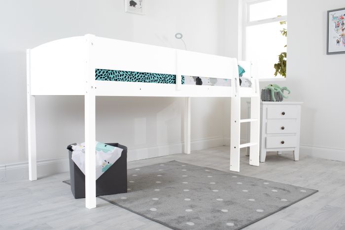 Loop Midsleeper Cabin Bed - Colour Options Available White or Grey or Pink