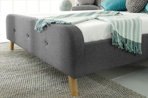 Nordic Bed Frame Grey - Available in Double or KingSize
