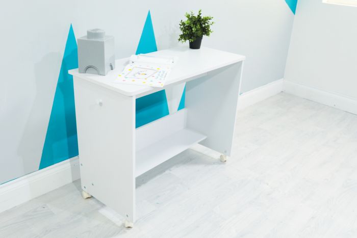 Merlin - White Pull Out Desk - Available in White or Grey
