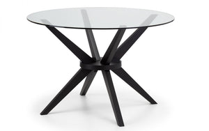 Hayden Round Glass Table - 120cm D x 120cm W x 75cm H