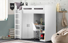 Load image into Gallery viewer, Zeus Highsleeper - All White, Anthracite or WoodGrain &amp; Anthracite - Mattress Option
