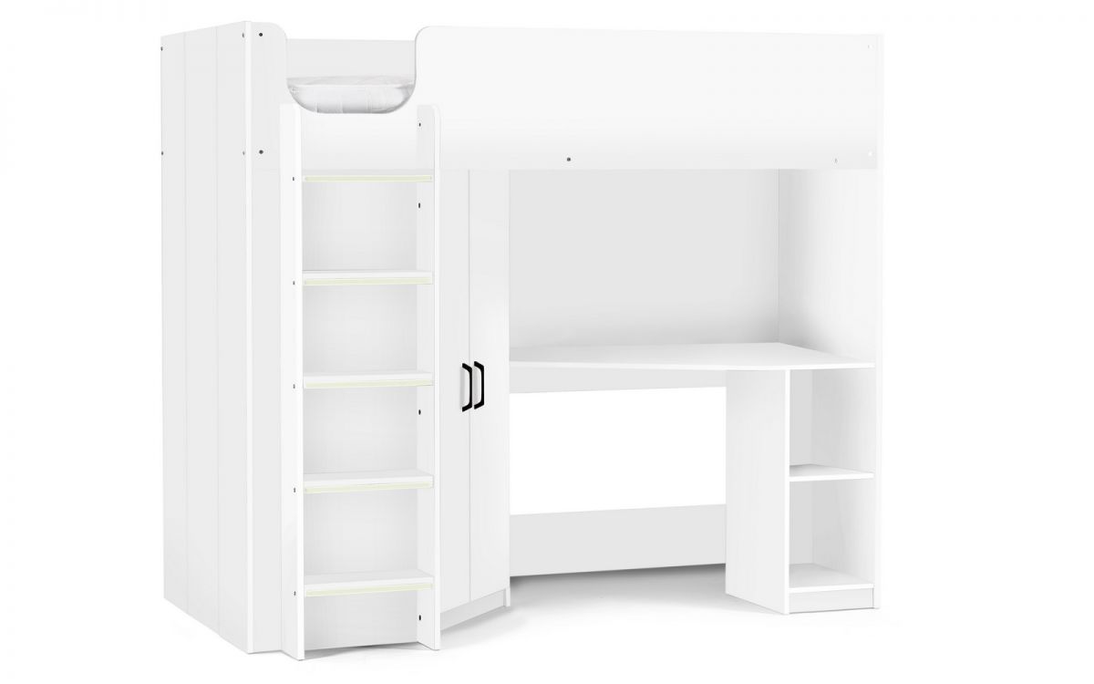 Zeus Highsleeper - All White, Anthracite or WoodGrain & Anthracite - Mattress Option