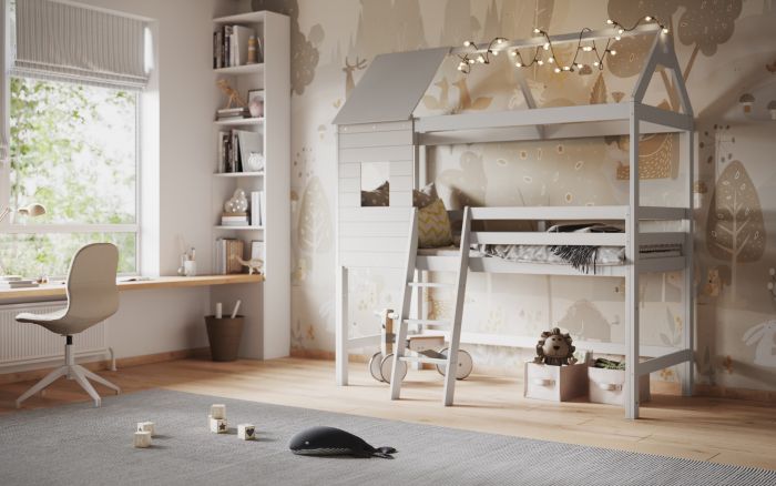 Hideaway Treehouse Midsleepr Bed - White
