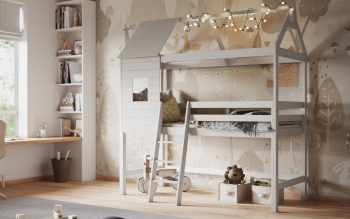 Hideaway Treehouse Midsleepr Bed - White