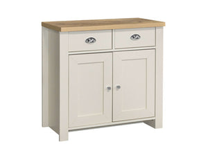 Highgate 2 Door 2 Drawer Sideboard - Available in Grey & Oak, Navy Blue & Oak, Cream & Oak