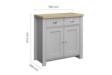 Load image into Gallery viewer, Highgate 2 Door 2 Drawer Sideboard - Available in Grey &amp; Oak, Navy Blue &amp; Oak, Cream &amp; Oak
