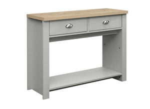 Highgate 2 Drawer Console Table - Available in Grey & Oak, Navy Blue & Oak, Cream & Oak