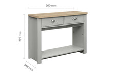 Load image into Gallery viewer, Highgate 2 Drawer Console Table - Available in Grey &amp; Oak, Navy Blue &amp; Oak, Cream &amp; Oak
