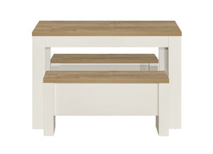 Highgate Dining Table & Bench Set - Available in Grey & Oak, Navy Blue & Oak, Cream & Oak