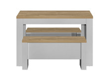 Load image into Gallery viewer, Highgate Dining Table &amp; Bench Set - Available in Grey &amp; Oak, Navy Blue &amp; Oak, Cream &amp; Oak
