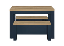 Load image into Gallery viewer, Highgate Dining Table &amp; Bench Set - Available in Grey &amp; Oak, Navy Blue &amp; Oak, Cream &amp; Oak
