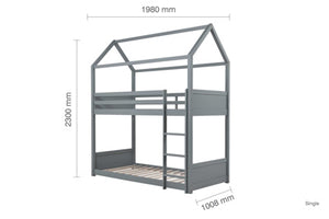 Home Bunk Bed - Available in Grey or White