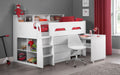 Jupiter Midsleeper - Available in White, Anthracite or Grey Oak - Mattress option
