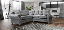 Load image into Gallery viewer, Knightsbridge Large Fabric Corner Sofa Grey 2C2
