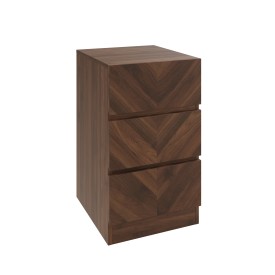 Catania 3 Drawer Bedside - Available in Euro Oak or Royal Walnut