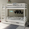 Noomi Nora Bunk Bed -Trundle and Drawers Option - Colour Option White or Grey