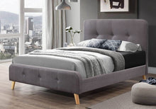 Load image into Gallery viewer, Nordic Bed Frame Grey - Available in Double or KingSize
