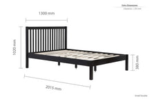 Load image into Gallery viewer, Nova Wooden Bed - Black - Available in Single, Small Double, Double &amp; KingSize
