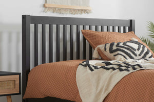 Nova Wooden Bed - Black - Available in Single, Small Double, Double & KingSize