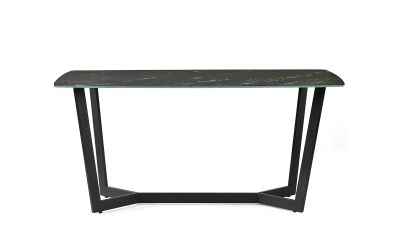 Olympus Dining Table - Marble Effect - Black or White - 90cm D x 160cm W x 76cm H - Chair Options
