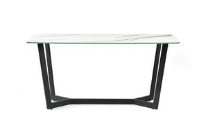 Olympus Dining Table - Marble Effect - Black or White - Grey Aspects