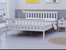 Load image into Gallery viewer, Oxford White Wooden (Pine) Bed - Available in Single (3ft), Double (4&quot;6ft) &amp; KingSize (5ft)
