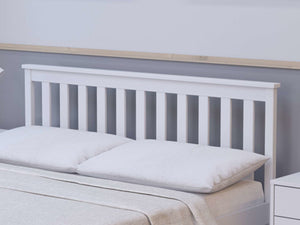 Oxford White Wooden (Pine) Bed - Available in Single (3ft), Double (4"6ft) & KingSize (5ft)