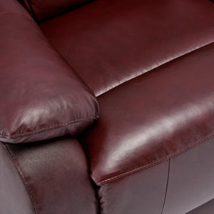 Palermo Leather Sofa - Available in Black, Burgundy or Grey