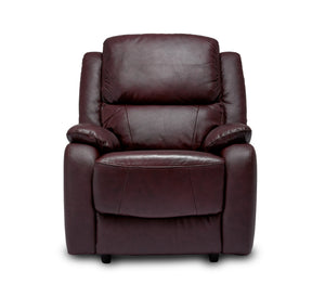 Palermo Leather Sofa - Available in Black, Burgundy or Grey