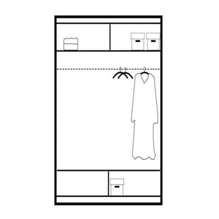 Paris Sliding Door Wardrobe - Available in White or Black