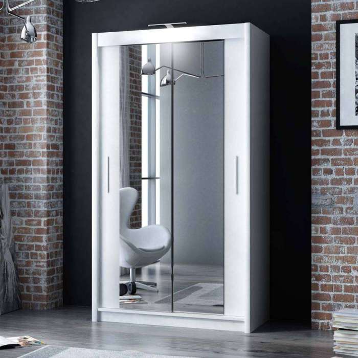 Paris Sliding Door Wardrobe - Available in White or Black