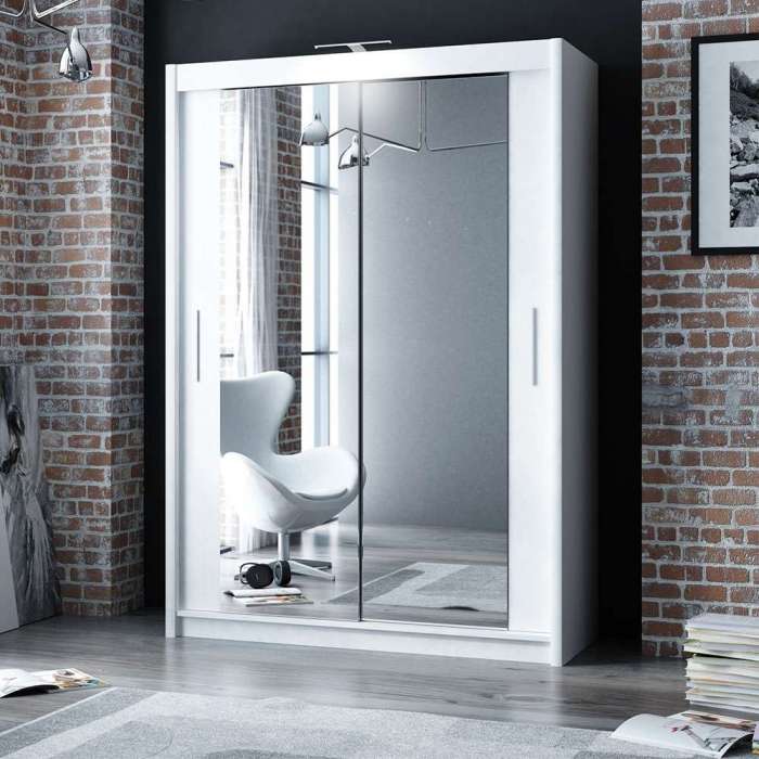 Paris Sliding Door Wardrobe - Available in White or Black