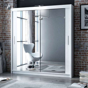 Paris Sliding Door Wardrobe - Available in White or Black