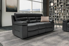 Load image into Gallery viewer, Amalfi Leather Sofa - Available in Dark Grey or Light Grey
