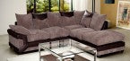 Dino Fabric Brown and Coffee Sofa - 3 + 2 Seater and Corner