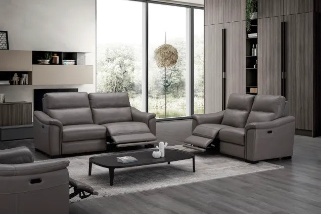 Livorno Recliner Sofa - Available in Wine (Red) or Smoke (Grey)