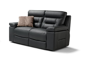 Amalfi Leather Sofa - Available in Dark Grey or Light Grey