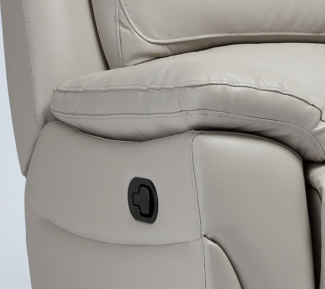 Sienna Manual Recliner Sofa - Available in Black, Pearl Grey or Sky Blue