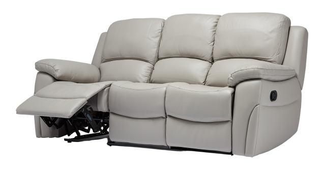 Sienna Manual Recliner Sofa - Available in Black, Pearl Grey or Sky Blue