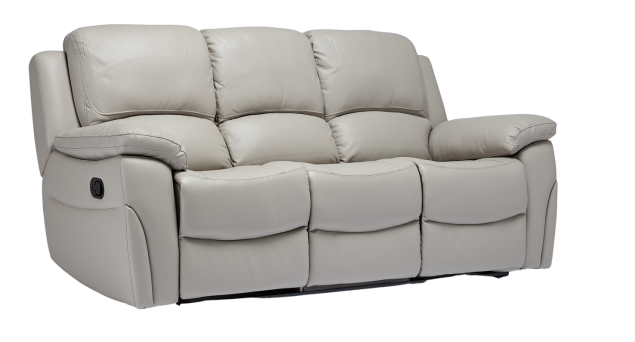 Sienna Manual Recliner Sofa - Available in Black, Pearl Grey or Sky Blue